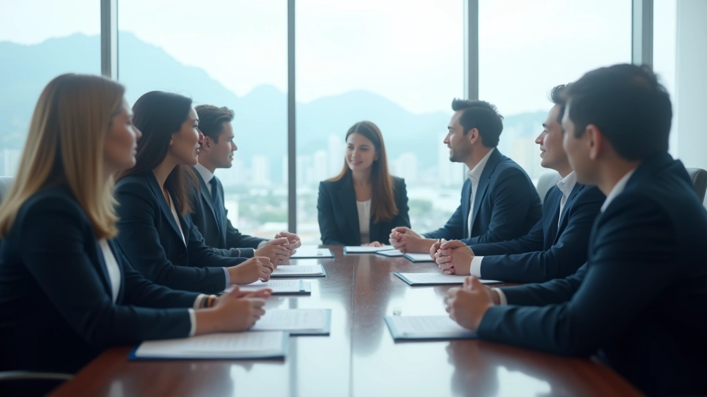 Executive team in strategic discussion