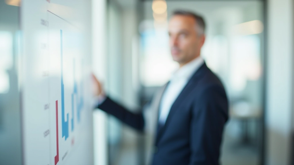 Executive team analyzing performance metrics and dashboards displayed on multiple screens during a strategic review session